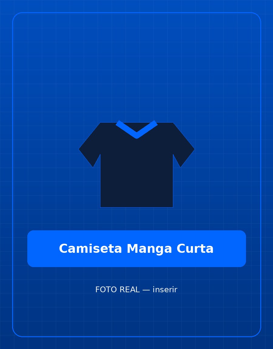 Camiseta manga curta de uniforme escolar